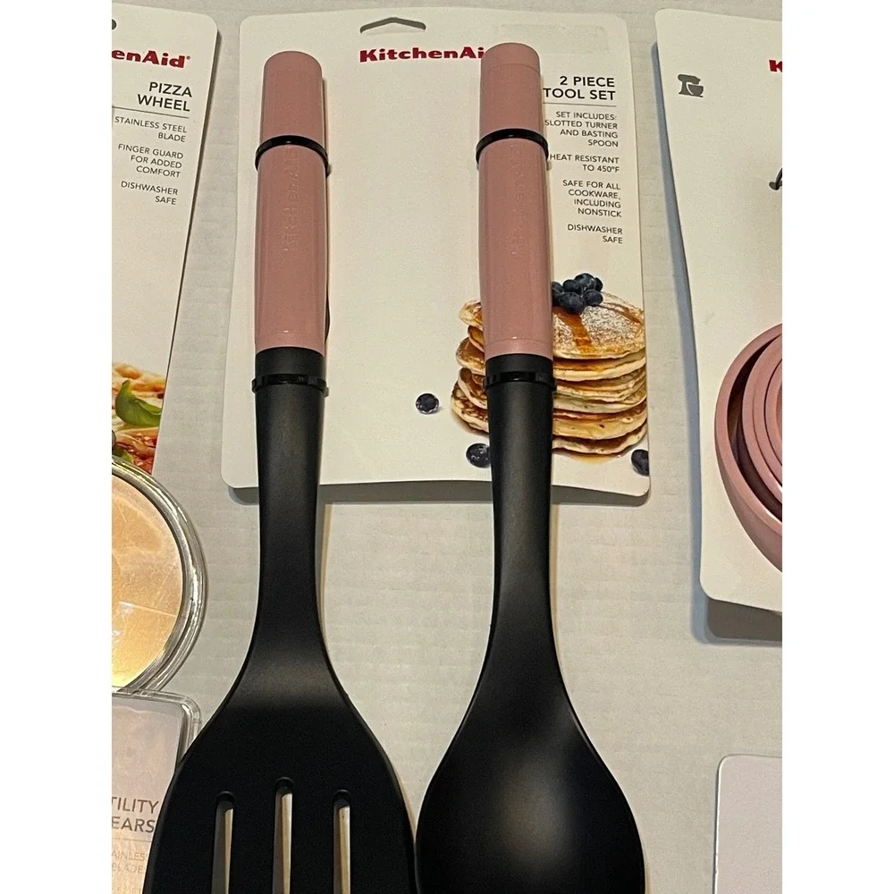 KitchenAid Kitchen Tool/Gadget 12 piece Set Rose Pink Grater Peeler Shears New